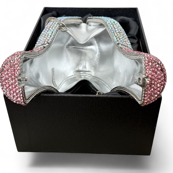 Champagne Bottle Rhinestone Encrusted Clutch w/ Chain – Sweet Bubbly Edition - Picture 7 of 11